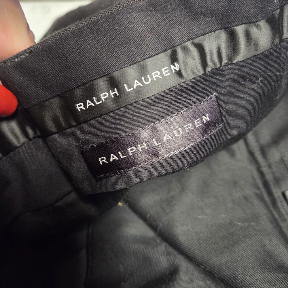 RALPH LAUREN Black Label Mens 100% Linen Black Straight Leg Pants Black 32X37.5 - Picture 3 of 8